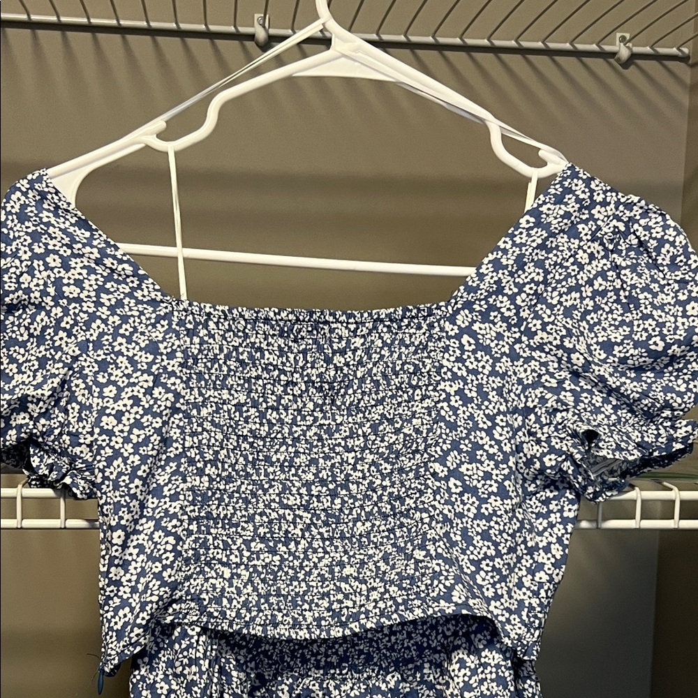 NWOT * Princess Polly Blue Floral Skirt Set - 2 - Picture 5 of 6